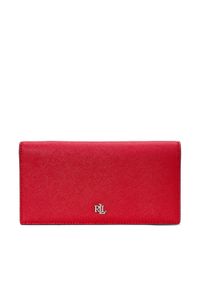 Lauren Ralph Lauren - LAUREN RALPH LAUREN Duży Portfel Damski 432802917051 Czerwony. Kolor: czerwony. Materiał: skóra