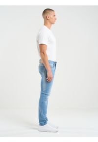 Big-Star - Jeansy męskie z przetarciami jasnoniebieskie Terry Slim 239. Stan: obniżony. Kolor: niebieski. Styl: klasyczny, elegancki #3