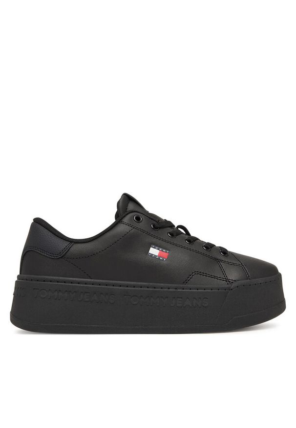 Sneakersy Tommy Jeans. Kolor: czarny. Obcas: na platformie