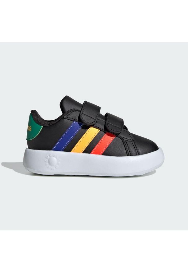 Adidas - Buty Grand Court 2.0 Kids. Kolor: wielokolorowy, czarny, niebieski, zielony. Materiał: materiał