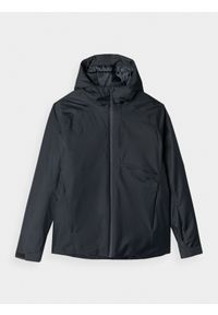 4f - 4F Kurtka narciarska membrana 5000 męska - czarna M. Okazja: na co dzień. Typ kołnierza: kaptur. Kolor: czarny. Materiał: poliester, dzianina, materiał, tkanina. Sezon: zima. Styl: klasyczny, casual, sportowy #1