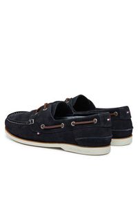 TOMMY HILFIGER - Tommy Hilfiger Półbuty Th Boat Shoe Core Suede FM0FM05387 Granatowy. Kolor: niebieski. Materiał: zamsz, skóra