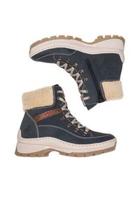 Rieker Trzewiki X9338-14 Niebieski. Kolor: niebieski. Materiał: materiał #4