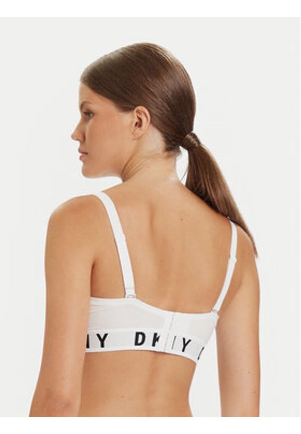 DKNY Biustonosz z fiszbiną DK4521 Biały. Kolor: biały. Materiał: bawełna
