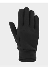 4f - Rękawiczki Touch Screen uniseks. Kolor: czarny. Materiał: dzianina. Sezon: zima #1