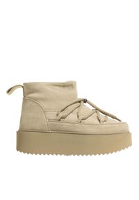 Inuikii - INUIKII CLASSIC LOW PLATFORM Śniegowce damskie. Kolor: zielony. Materiał: guma, wełna. Szerokość cholewki: normalna. Sezon: zima. Obcas: na platformie. Styl: klasyczny #1