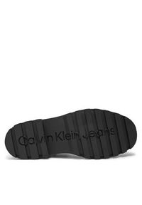 Calvin Klein Jeans Trapery Flatform YW0YW01535 Beżowy. Kolor: beżowy. Materiał: skóra