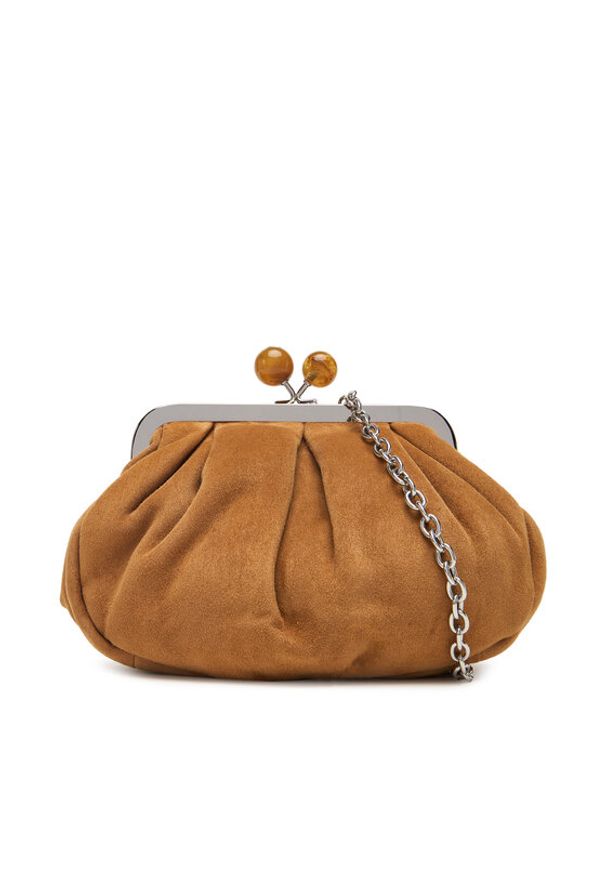 Weekend Max Mara Torebka 2525516164650 Brązowy. Kolor: brązowy. Materiał: skórzane, zamszowe