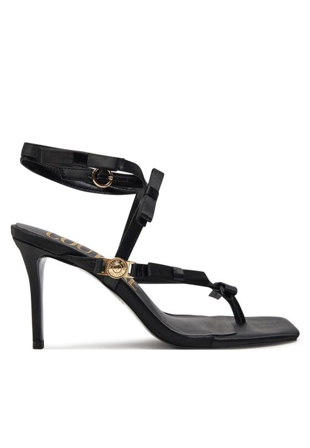 Versace Jeans Couture Sandały 76VA3S74 Czarny. Kolor: czarny. Materiał: materiał