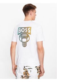 BOSS - Boss T-Shirt 50491723 Biały Relaxed Fit. Kolor: biały. Materiał: bawełna #4