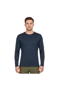 FJORK MERINO - Męska koszulka z długim rękawem z wełny merynosów - Finn 140. Kolor: niebieski. Materiał: elastan, wełna. Długość rękawa: długi rękaw. Długość: długie. Sezon: zima. Sport: narciarstwo
