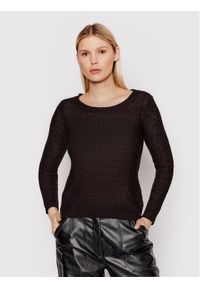 only - ONLY Sweter Geen 15113356 Czarny Regular Fit. Kolor: czarny. Materiał: syntetyk