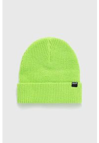 HUF czapka kolor zielony. Kolor: zielony. Materiał: materiał, dzianina