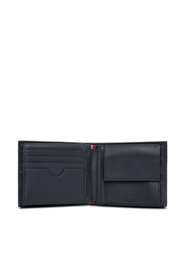 TOMMY HILFIGER - Tommy Hilfiger Duży Portfel Męski Th Flag Cc Flap And Coin AM0AM13520 Granatowy. Kolor: niebieski. Materiał: skóra