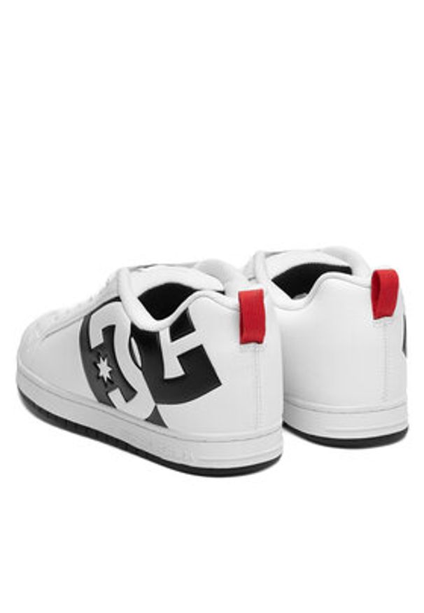 DC Shoes Sneakersy COURT GRAFFIK SQ ADYS100442-WLK Biały. Kolor: biały. Materiał: skóra