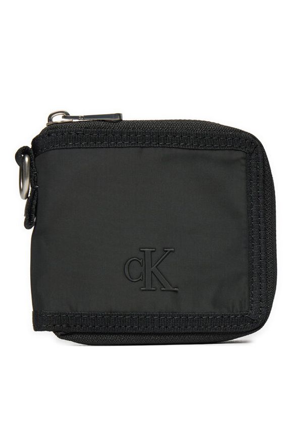 Calvin Klein Mały Portfel Męski K50K512592 Czarny. Kolor: czarny. Materiał: materiał