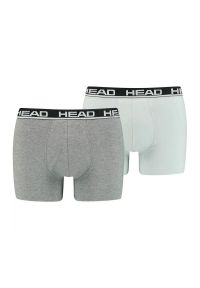 Bokserki męskie Head Basic Boxer 2 Pack. Kolor: wielokolorowy, szary, biały