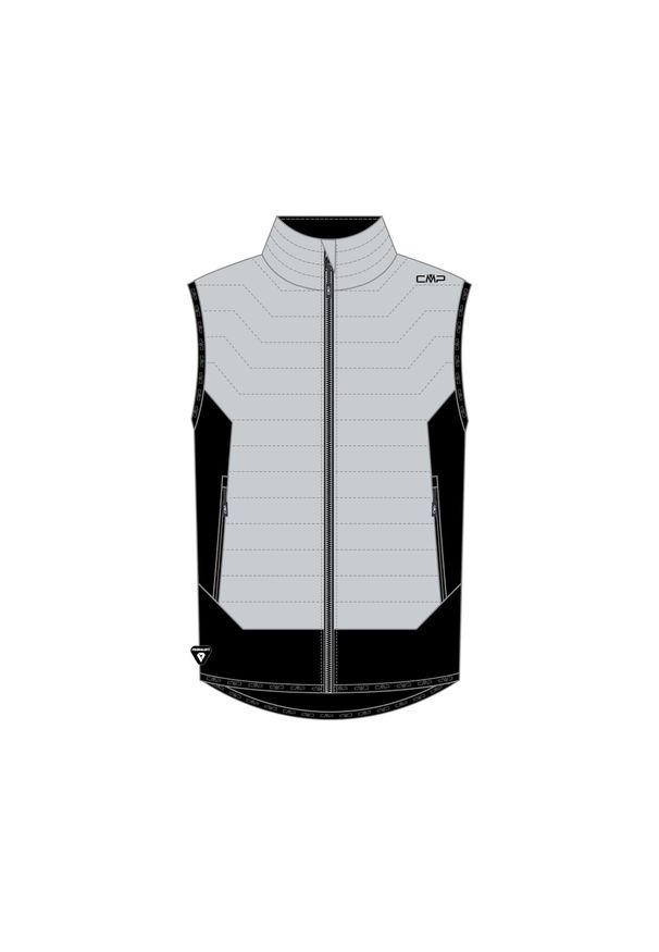 Kurtka bez rękawów hybrydowa CMP. Kolor: szary, wielokolorowy, czarny. Długość rękawa: bez rękawów