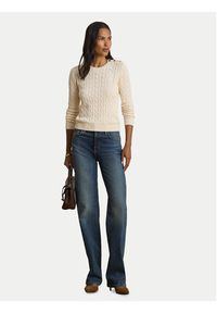 Lauren Ralph Lauren - LAUREN RALPH LAUREN Sweter 200P14039003 Kremowy Regular Fit. Kolor: kremowy. Materiał: bawełna #7