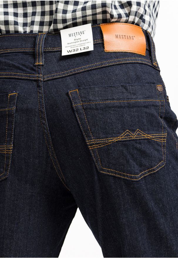 Mustang - MUSTANG WASHINGTON STRAIGHT MĘSKIE SPODNIE JEANSOWE JEANSY DŻINSY DENIM BLUE 1015351 5000 940
