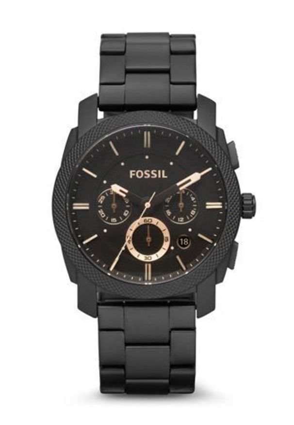 Fossil - Zegarek FS4682. Rodzaj zegarka: cyfrowe. Kolor: czarny. Materiał: materiał