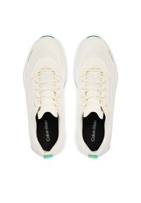 Calvin Klein Sneakersy HM0HM02224 Kremowy. Kolor: kremowy. Materiał: materiał #4