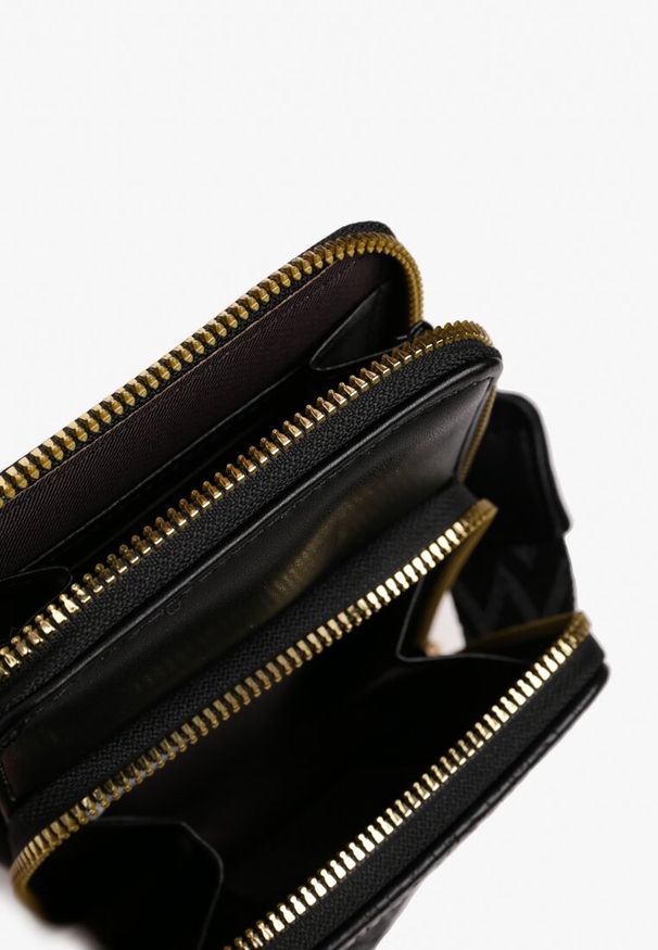 Renee - Czarna Dwukomorowa Torebka w Stylu Etui Virseki. Kolor: czarny. Styl: biznesowy, klasyczny, elegancki, casual