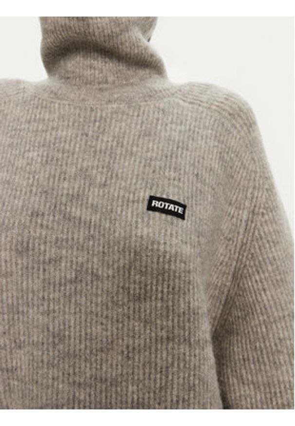 ROTATE Golf Drandy 113128039 Szary Regular Fit. Typ kołnierza: golf. Kolor: szary. Materiał: syntetyk