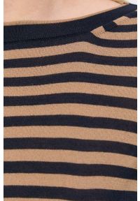 Max Mara Leisure sweter wełniany damski kolor granatowy lekki. Okazja: na co dzień. Kolor: niebieski. Materiał: wełna. Długość rękawa: długi rękaw. Długość: długie. Styl: casual, klasyczny #2