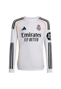 Adidas - Koszulka Real Madrid 25/26 Long Sleeve Home Kids. Kolor: biały. Długość rękawa: długi rękaw. Sport: piłka nożna