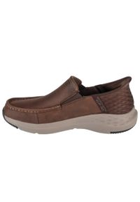 skechers - Buty do chodzenia męskie, Slip-Ins Parson - Oswin. Kolor: brązowy. Materiał: skóra. Sport: turystyka piesza #2
