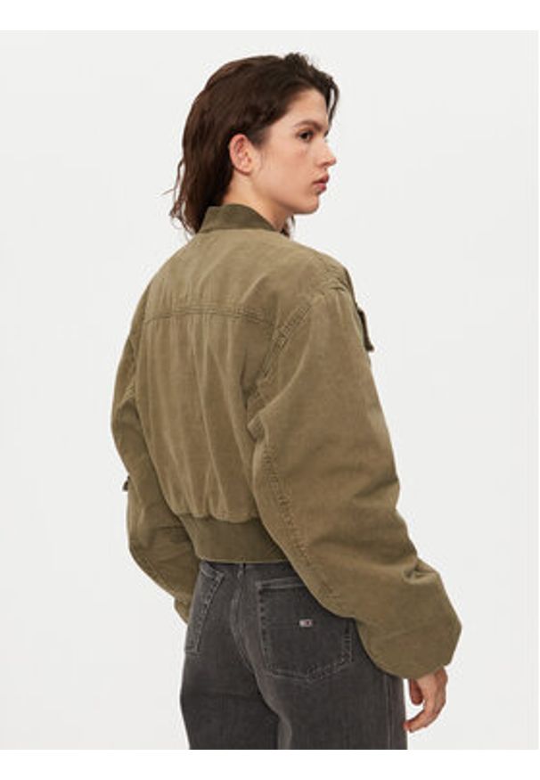 Alpha Industries Kurtka bomber 148008 Khaki Regular Fit. Kolor: brązowy. Materiał: bawełna