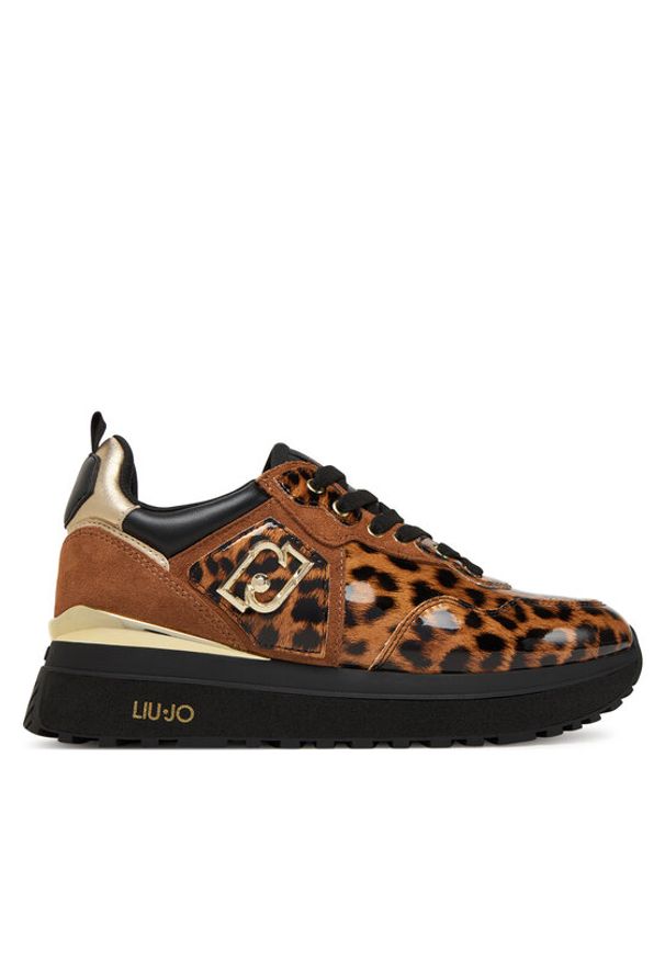 Liu Jo Sneakersy Maxi Wonder 01 BF5009 EX332 Brązowy. Kolor: brązowy. Materiał: skóra
