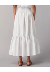 Tory Burch - TORY BURCH - Biała popelinowa spódnica. Kolor: biały. Materiał: bawełna #2