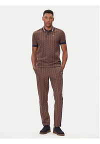 Lacoste Polo DH1417 Brązowy Regular Fit. Typ kołnierza: polo. Kolor: brązowy. Materiał: bawełna