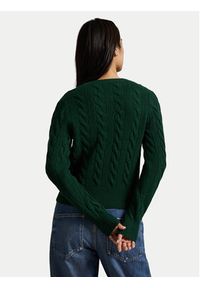 Polo Ralph Lauren Kardigan 211972104008 Zielony Slim Fit. Typ kołnierza: polo. Kolor: zielony. Materiał: wełna #6