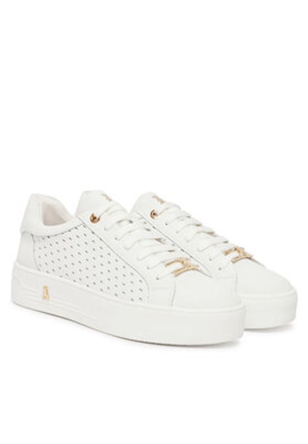 Patrizia Pepe Sneakersy PPJ359/27 Biały. Kolor: biały. Materiał: skóra