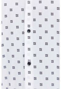 Hugo - HUGO koszula bawełniana męska kolor biały slim z kołnierzykiem klasycznym. Typ kołnierza: kołnierzyk klasyczny. Kolor: biały. Materiał: bawełna. Styl: klasyczny #3