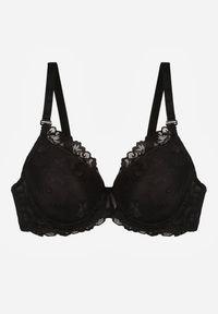 Renee - Czarny Koronkowy Biustonosz w Klasycznym Stylu Coralee. Kolor: czarny. Materiał: koronka. Wzór: aplikacja, gładki #4