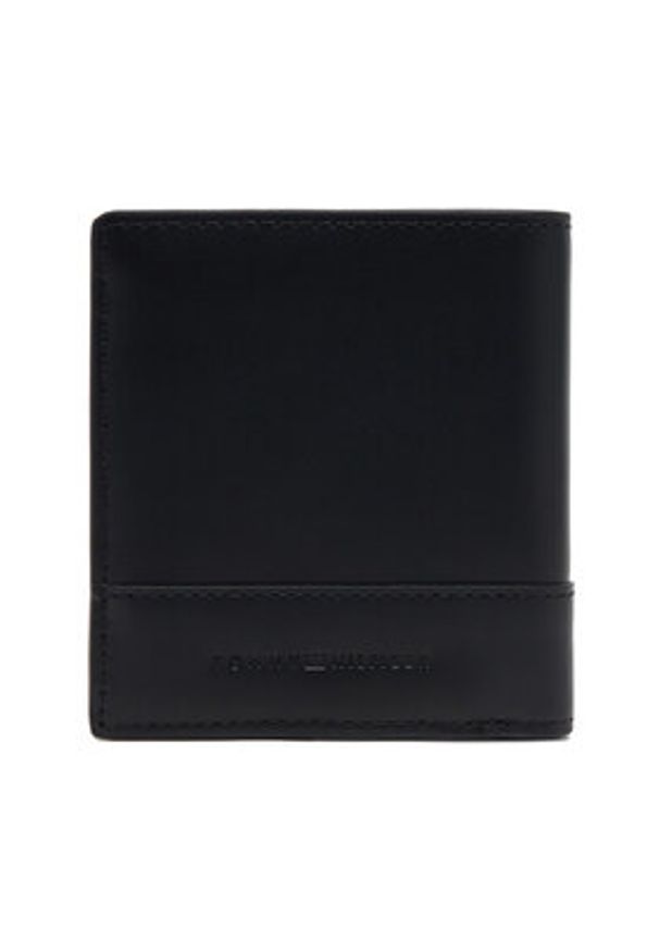 TOMMY HILFIGER - Tommy Hilfiger Portfel Th Corp Trifold AM0AM13247 Czarny. Kolor: czarny. Materiał: skóra
