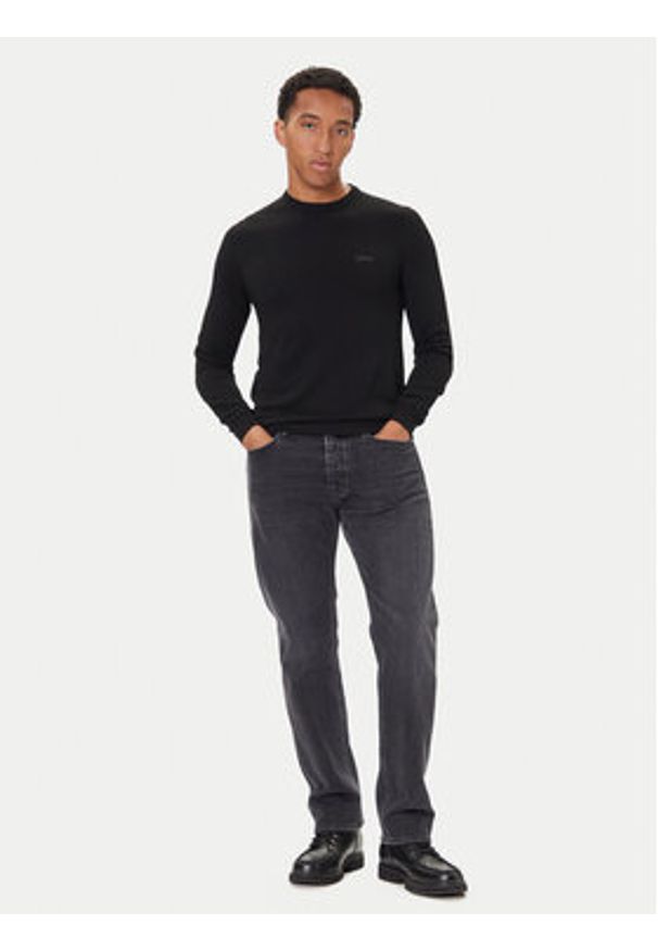 Guess Sweter M5YR26 Z0122 Czarny Slim Fit. Kolor: czarny. Materiał: syntetyk