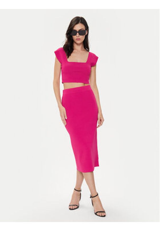 Ted Baker Top Brenha 274532 Różowy Slim Fit. Kolor: różowy. Materiał: syntetyk, wiskoza