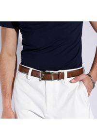 Wittchen - Męski pasek ze skóry klasyczny. Kolor: brązowy. Materiał: skóra. Wzór: aplikacja, gładki. Styl: klasyczny #6