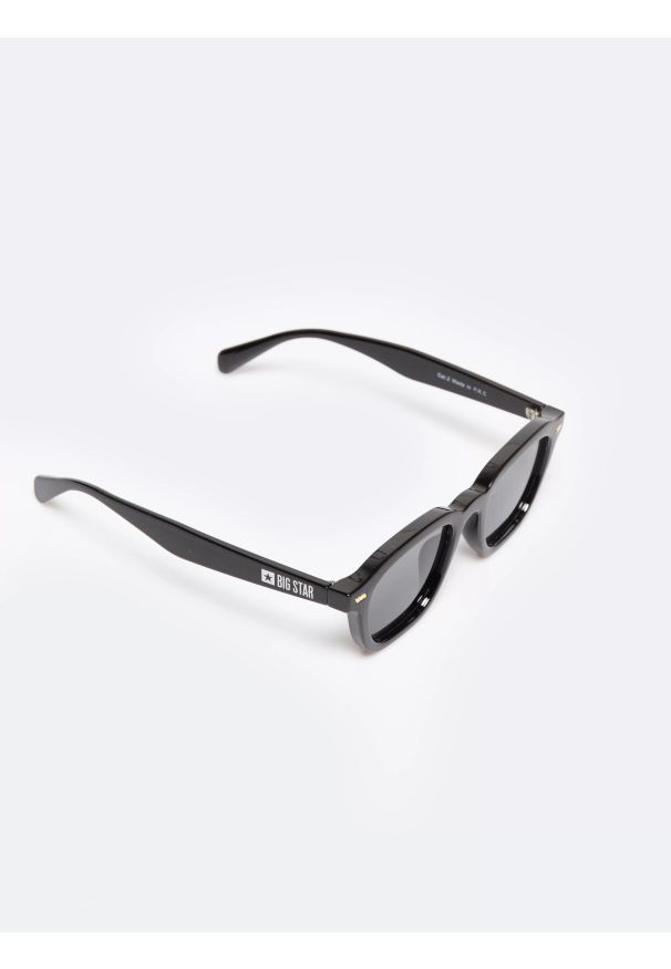 Big-Star - Okulary przeciwsłoneczne unisex czarne Kari 906. Kolor: czarny. Wzór: aplikacja