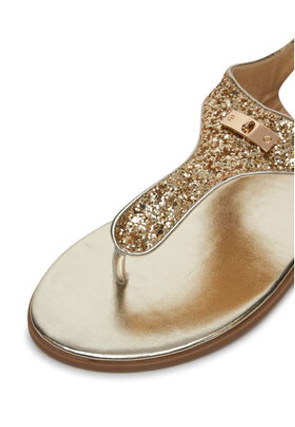 DeeZee Sandały E9088-1A Złoty. Kolor: złoty. Materiał: materiał, syntetyk