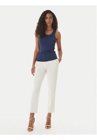 Fracomina Top FS26ST4011K420Q7 Granatowy Slim Fit. Kolor: niebieski. Materiał: wiskoza #4