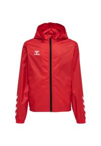 Kurtka do piłki nożnej dla dzieci Hummel Core XK Kids Spray Jacket. Kolor: wielokolorowy, czerwony, różowy