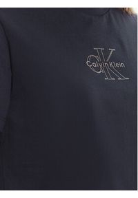 Calvin Klein Jeans T-Shirt Classic Monologo LV047D873G Granatowy Regular Fit. Kolor: niebieski. Materiał: bawełna #4