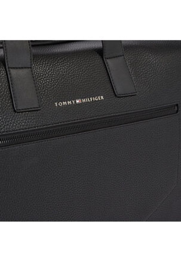 TOMMY HILFIGER - Tommy Hilfiger Torba weekendowa Th Central Duffle AM0AM11582 Czarny. Kolor: czarny. Materiał: skóra
