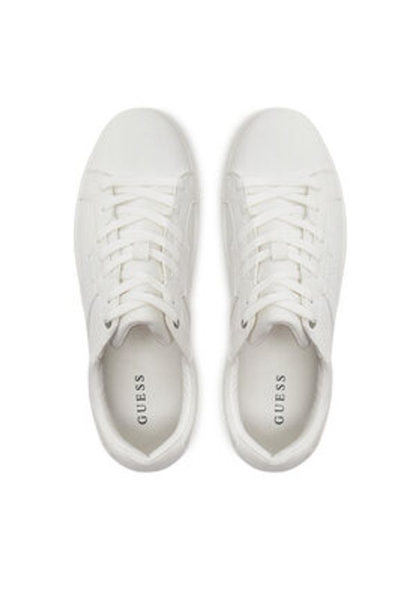 Guess Sneakersy Todi FMTTOI ELE12 Biały. Kolor: biały. Materiał: skóra